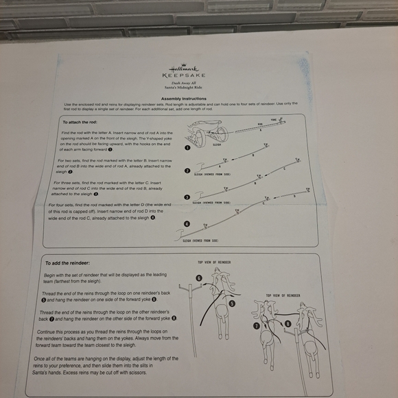 2005 Hallmark Keepsake Santa’s Midnight Ride “Dash Away All" Table Decoration - Picture 8 of 9
